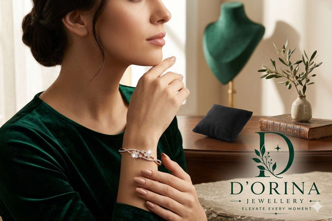 Fleur Rose Gold Dual-Floral Intertwined Bangle Bracelet